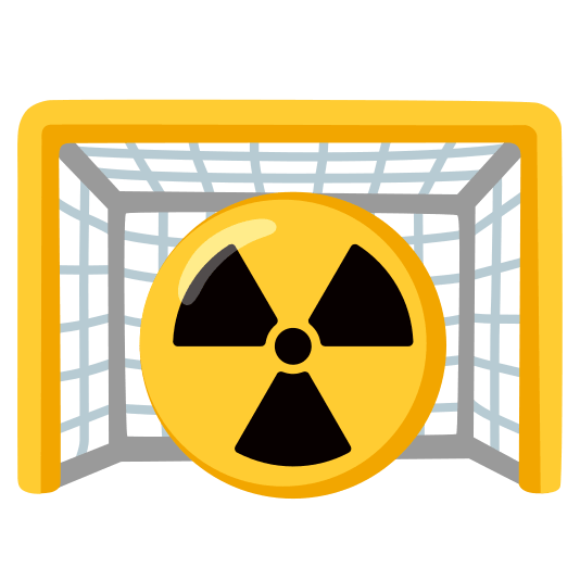 goal net radioactive sign