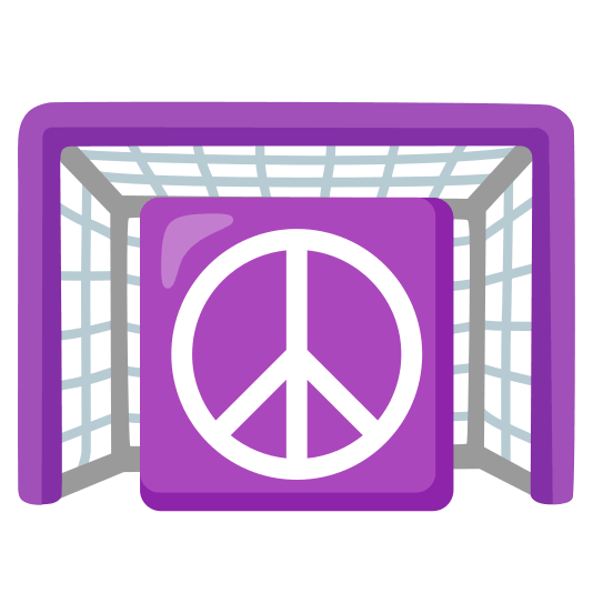 goal net peace symbol