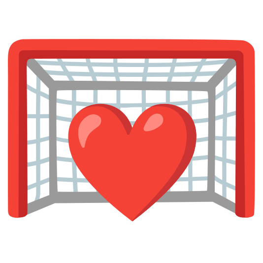 goal net heart