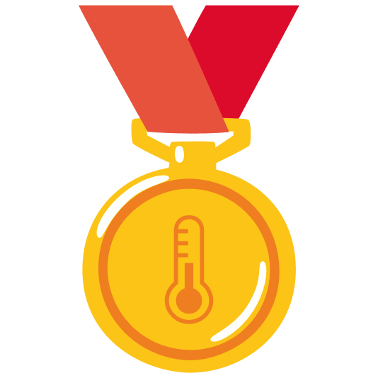 first place medal thermometer