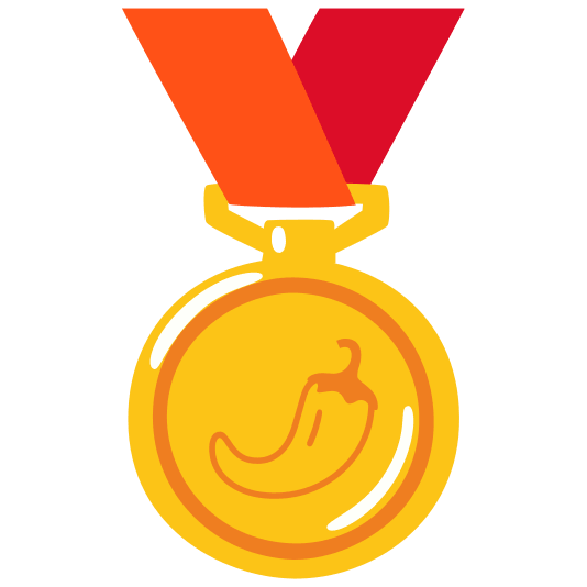 first place medal hot pepper