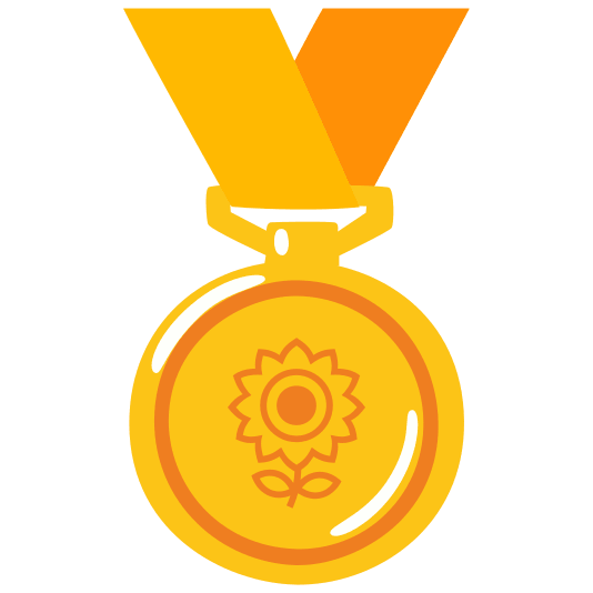 first place medal sunflower