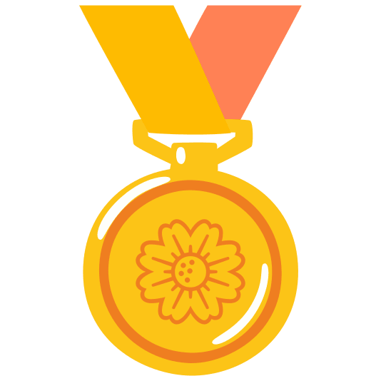 first place medal blossom