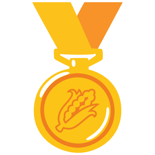 first place medal corn