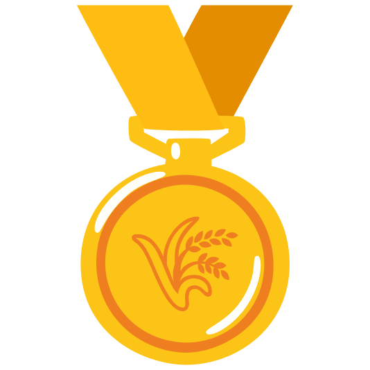 first place medal ear of rice