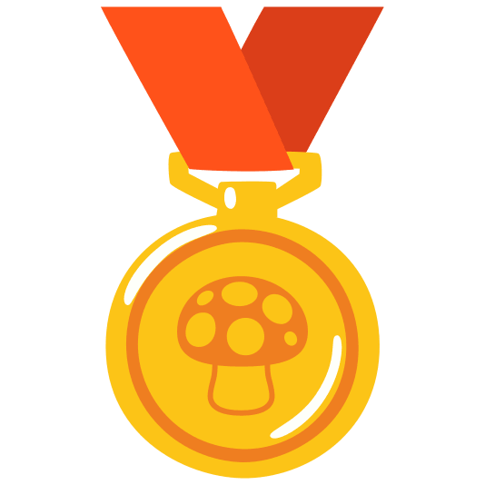 first place medal mushroom