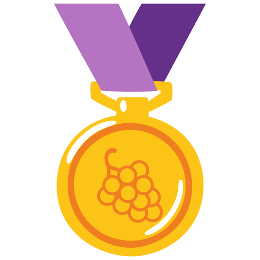 first place medal grapes