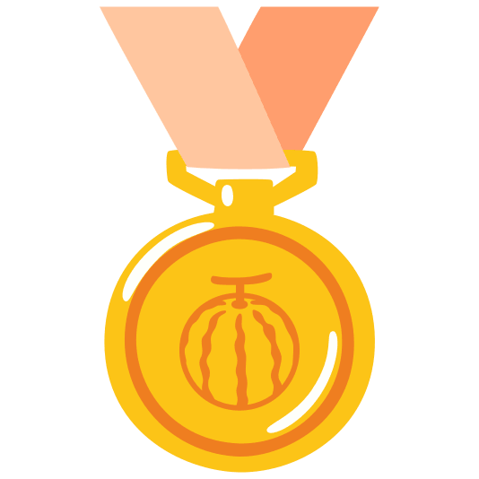 first place medal melon