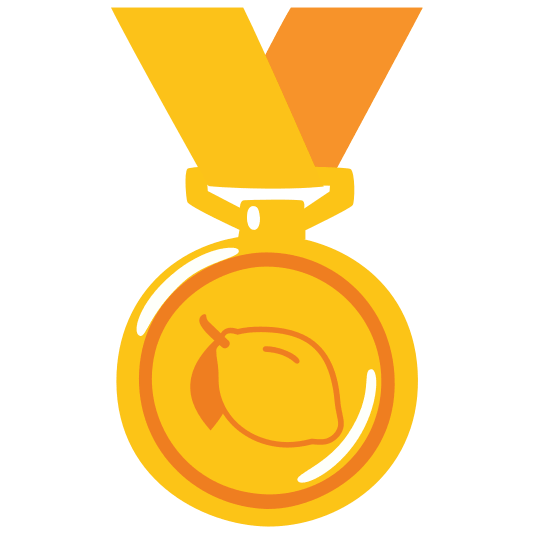 first place medal lemon
