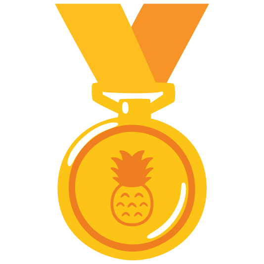 first place medal pineapple