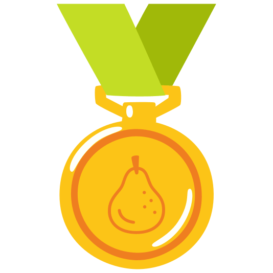 first place medal pear