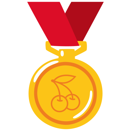 first place medal cherries