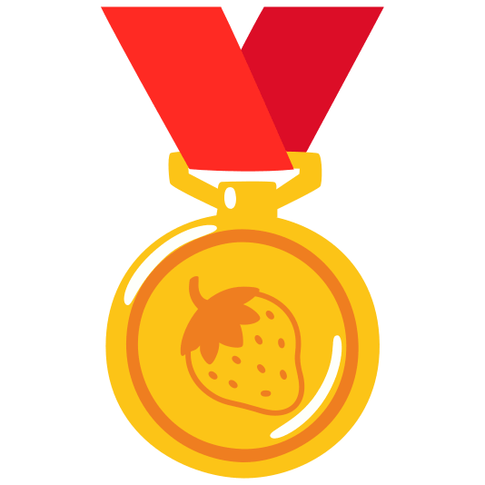 first place medal strawberry