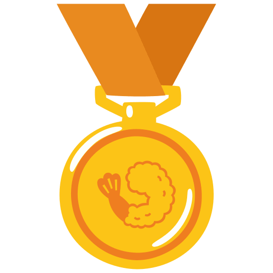 first place medal fried shrimp