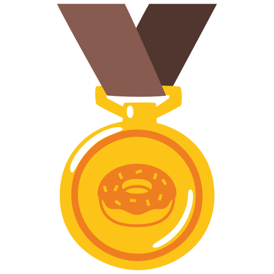 first place medal doughnut