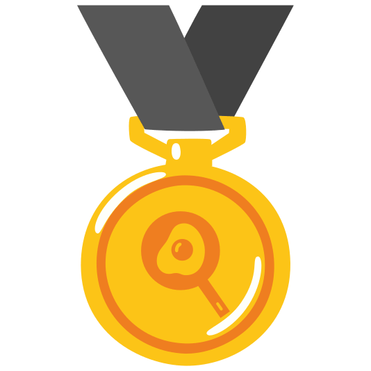 first place medal fried egg