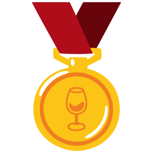 first place medal wine glass