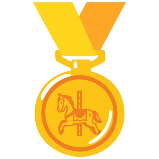 first place medal carousel horse