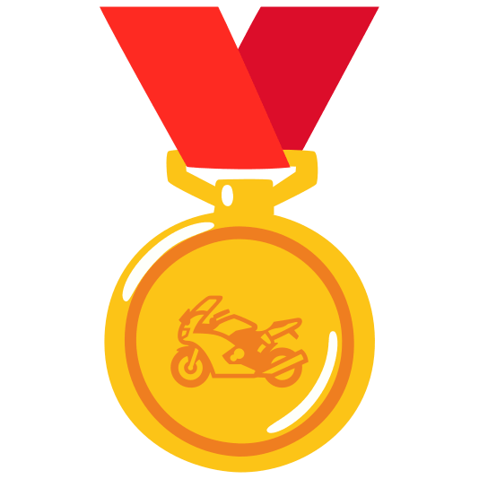 first place medal racing motorcycle