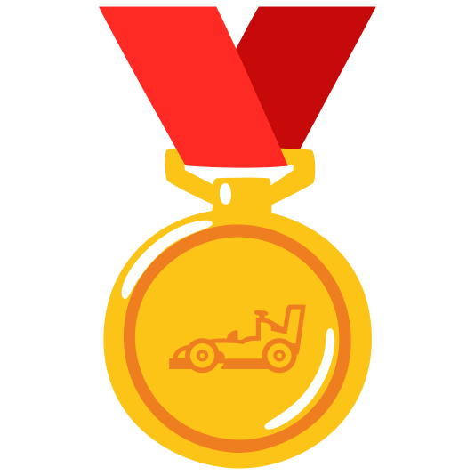 first place medal racing car