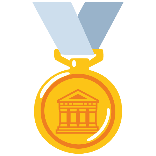first place medal classical building