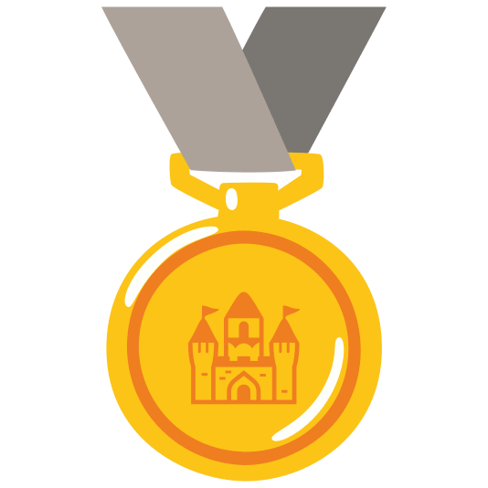 first place medal european castle