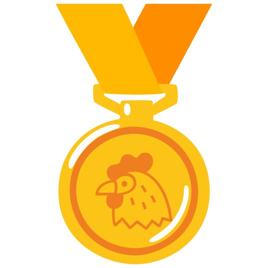 first place medal chicken