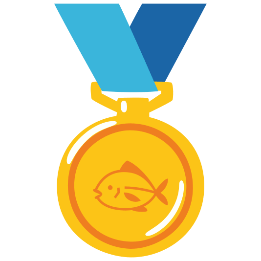 first place medal fish