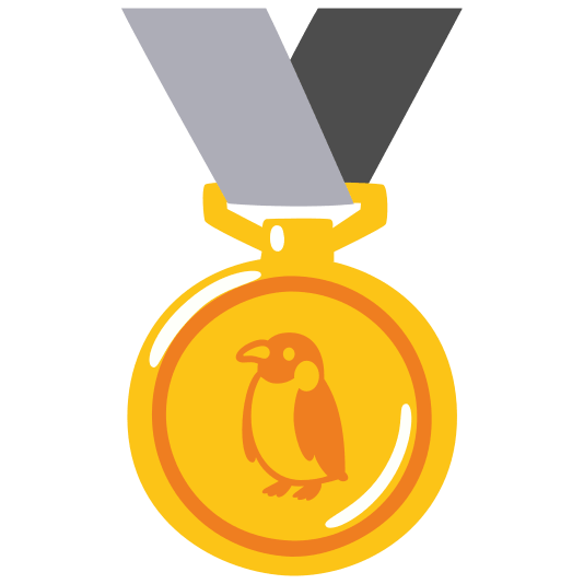 first place medal penguin