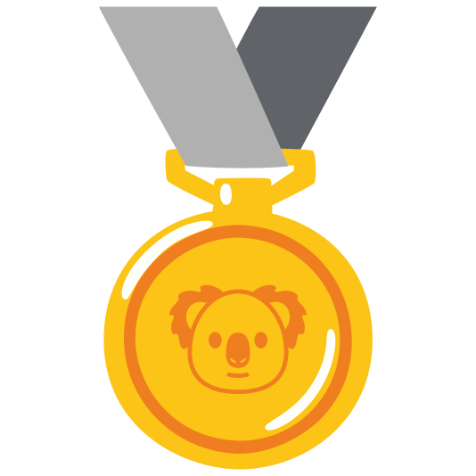first place medal koala