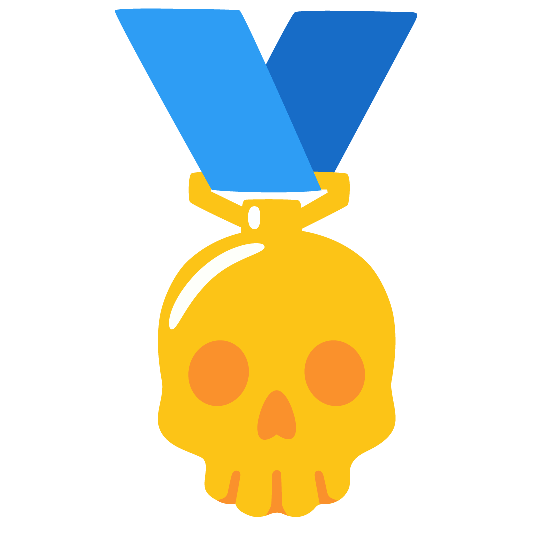first place medal skull