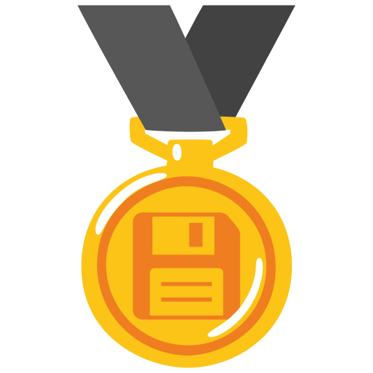 first place medal floppy disk