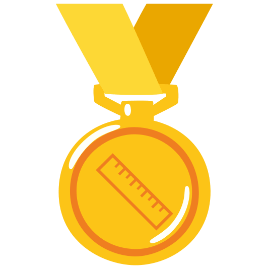 first place medal straight ruler