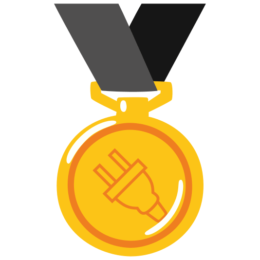 first place medal electric plug