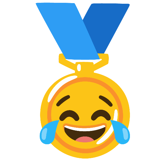 first place medal joy