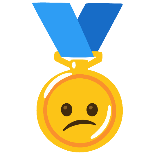 first place medal confused