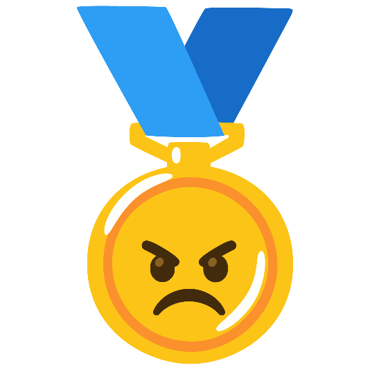 first place medal angry