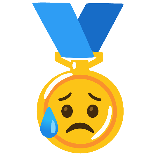 first place medal disappointed relieved