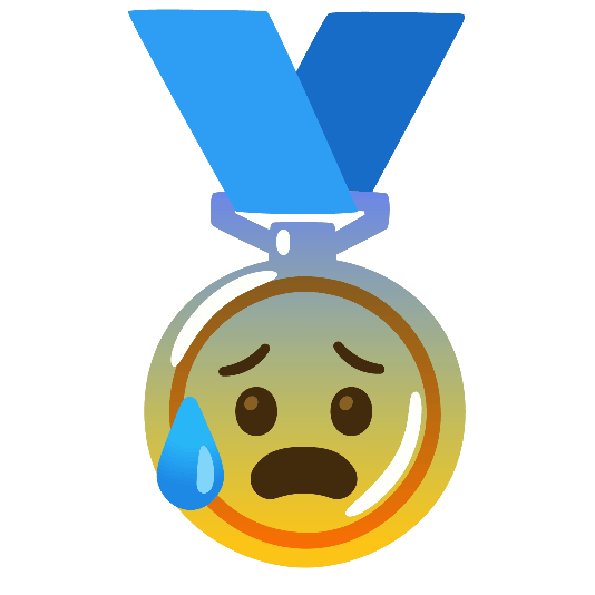 first place medal cold sweat