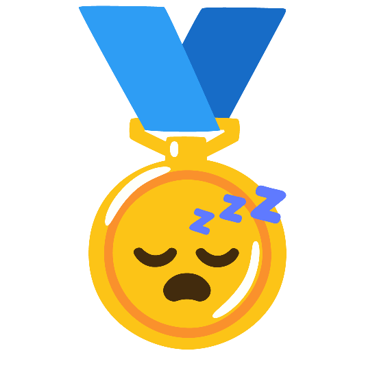 first place medal sleeping