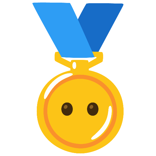 first place medal no mouth