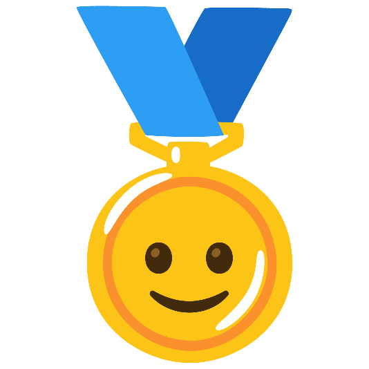 first place medal slightly smiling face