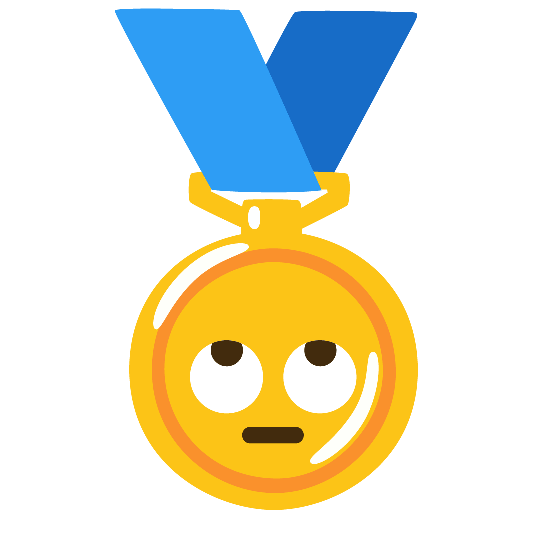 first place medal face with rolling eyes