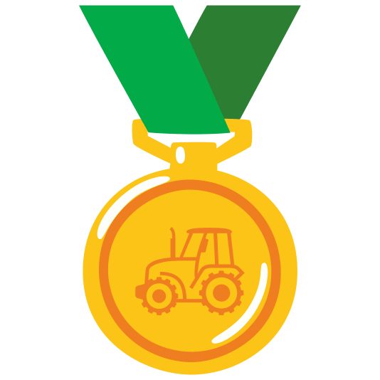 first place medal tractor