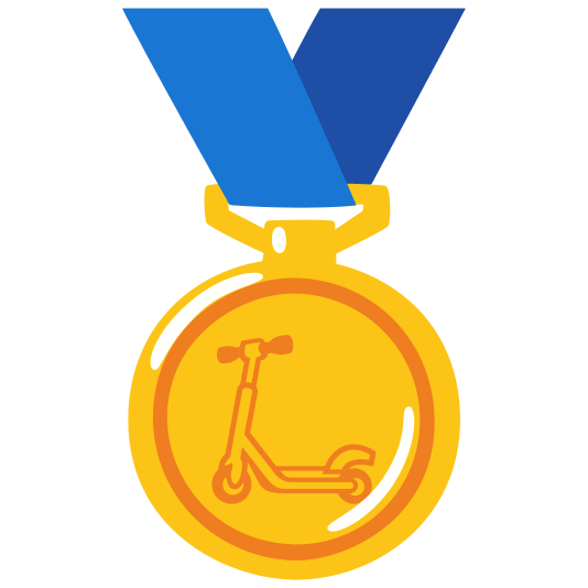 first place medal scooter