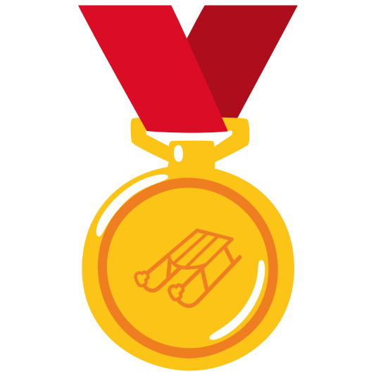 first place medal sled