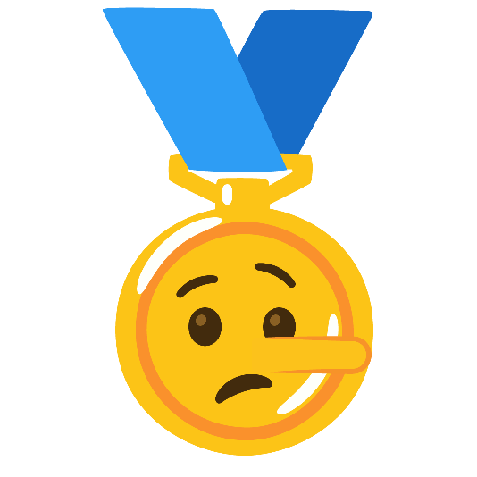 first place medal lying face