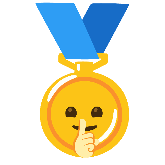 first place medal shushing face