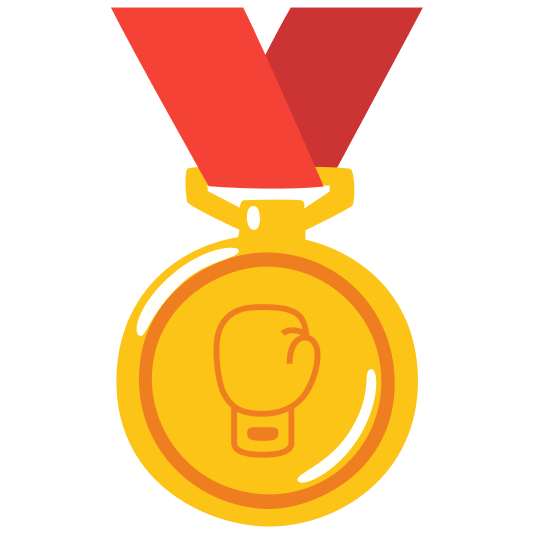 first place medal boxing glove