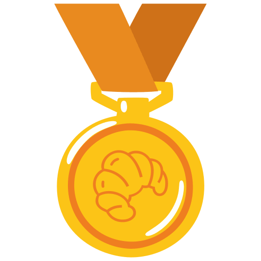 first place medal croissant